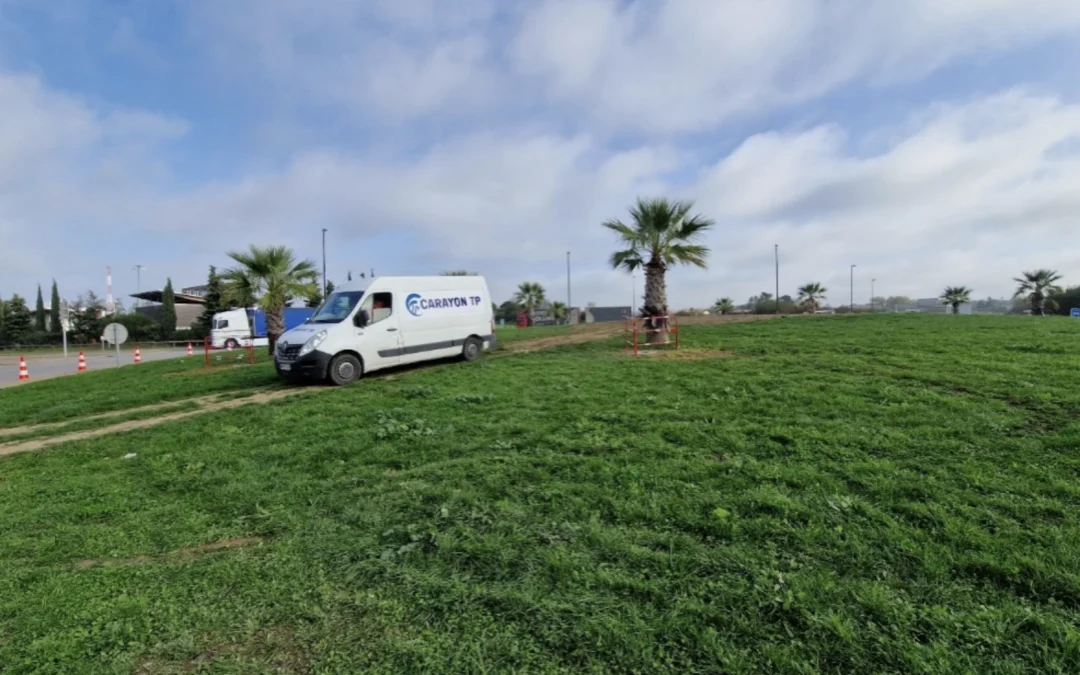 Génie civil pour l&rsquo;éclairage sur un rond-point